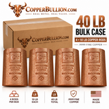 .9999 Fine Copper Rods – 40 LB Bulk Case | 4 × 10 LB